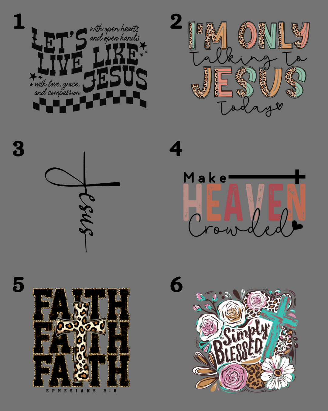 Custom Faith Based Shirt or DTF Only