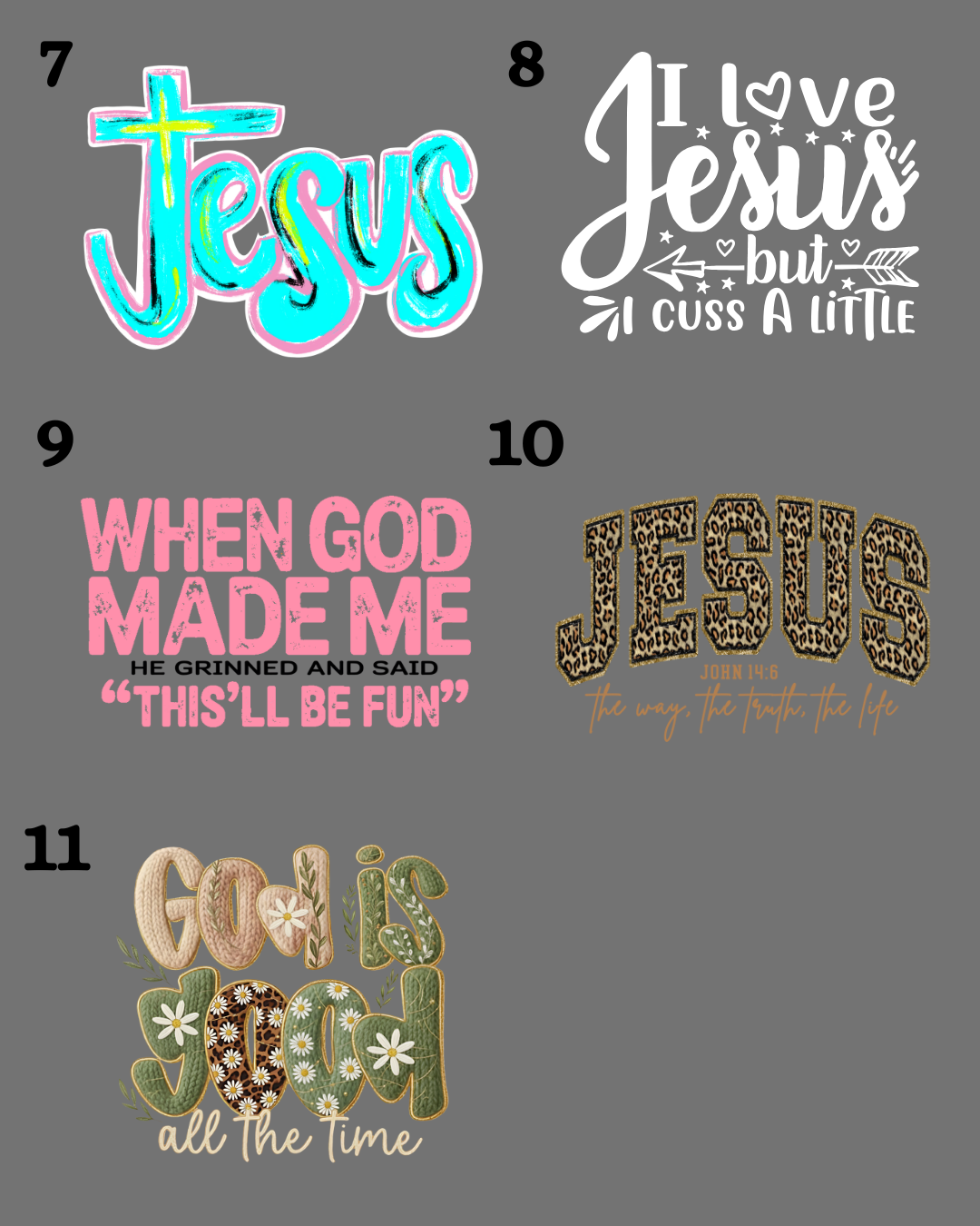 Custom Faith Based Shirt or DTF Only