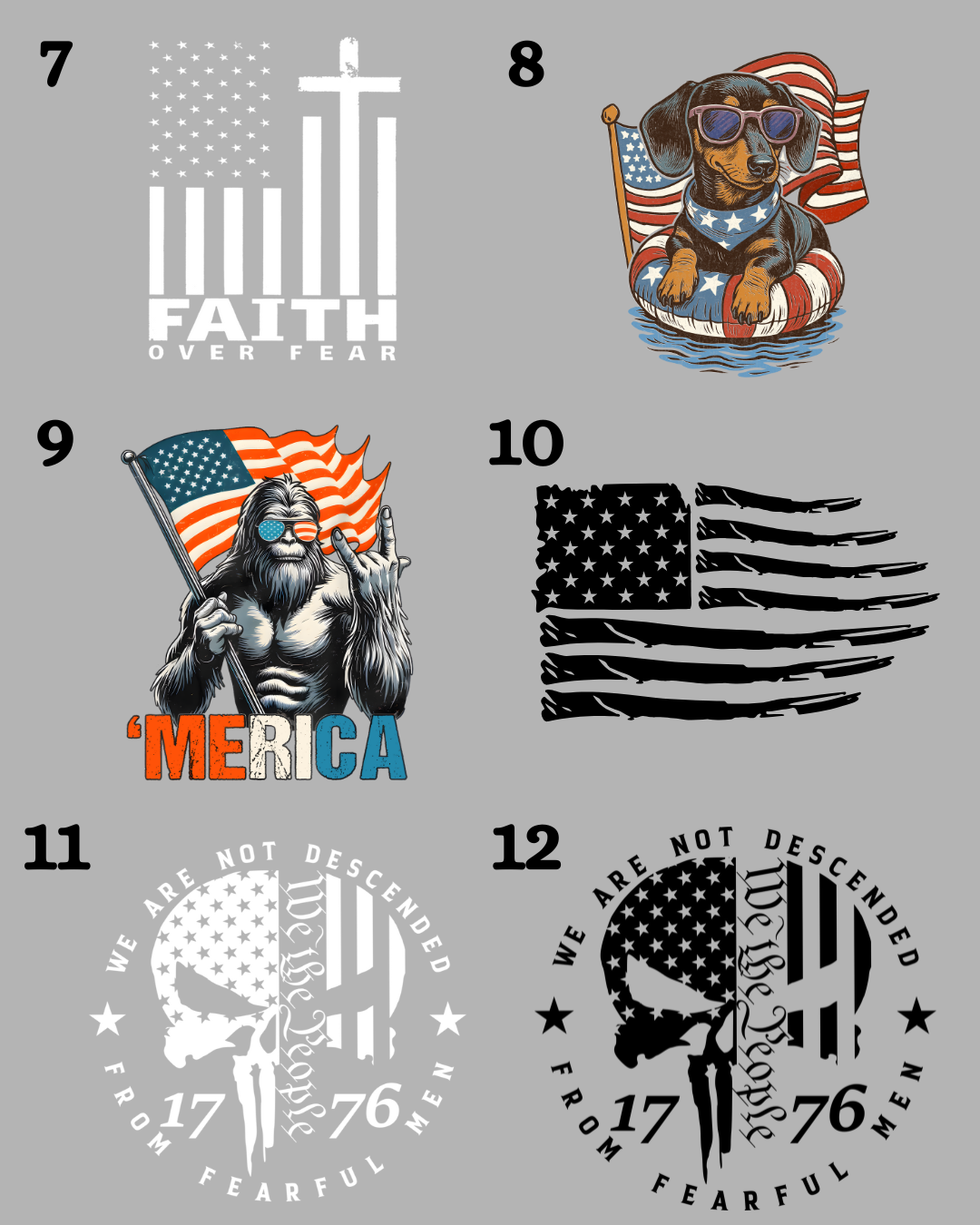 Custom Patriotic Shirt or DTF Only