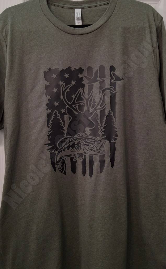 Flag, Deer, Fish Shirt