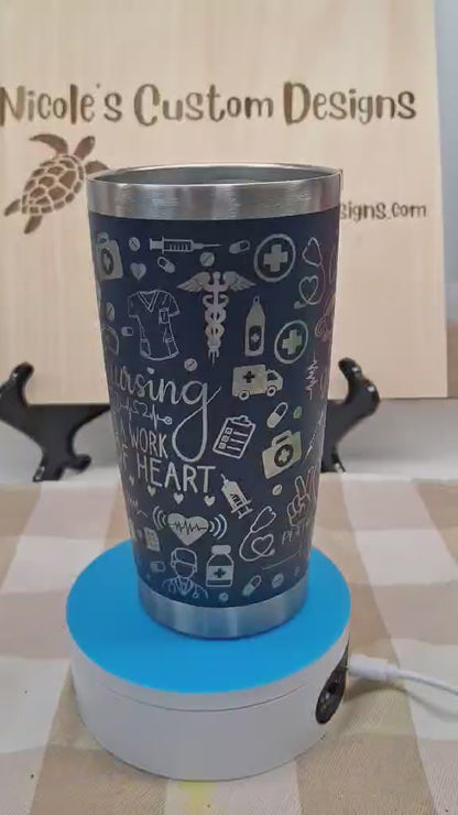Tumbler w/ Design on One Side, Two Sides, or 360 Design