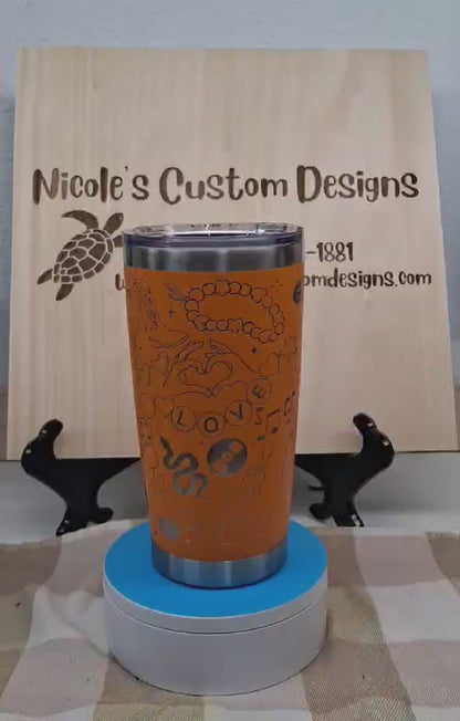 Tumbler w/ Design on One Side, Two Sides, or 360 Design